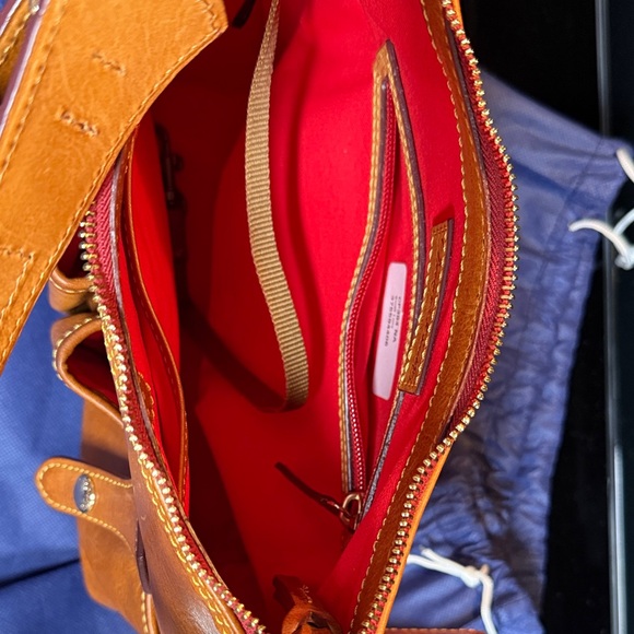 Dooney & Bourke Brown Leather Shoulder Bag - Picture 4 of 7